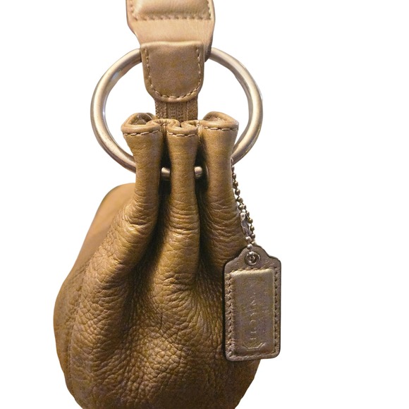 HOBO International Leather Hobo Bag Tan Brown Shoulder Bag Wristlet Pouch - Picture 9 of 9